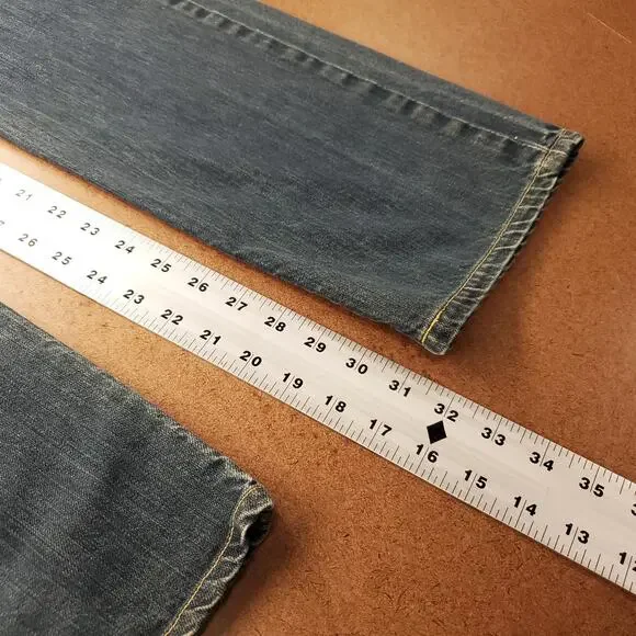 Levi's 501 Jeans Mens 34x34 Blue Dark Wash Faded Straight Classic Denim Rugged - Picture 7 of 12